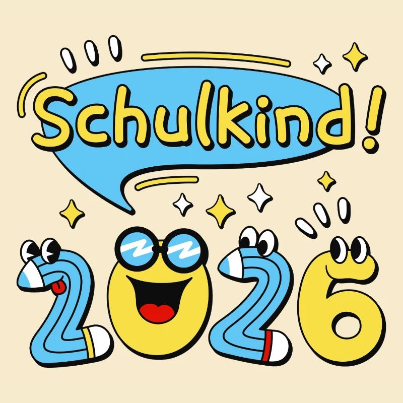 Schulkind 2026 Einschulung Schulanfang Comic