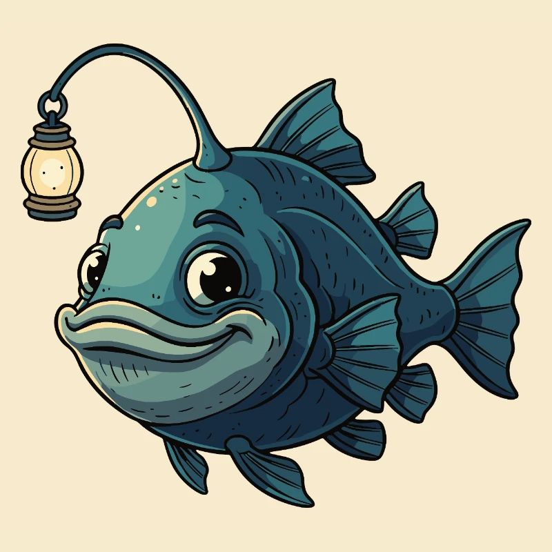 Glowing Fish with Lantern