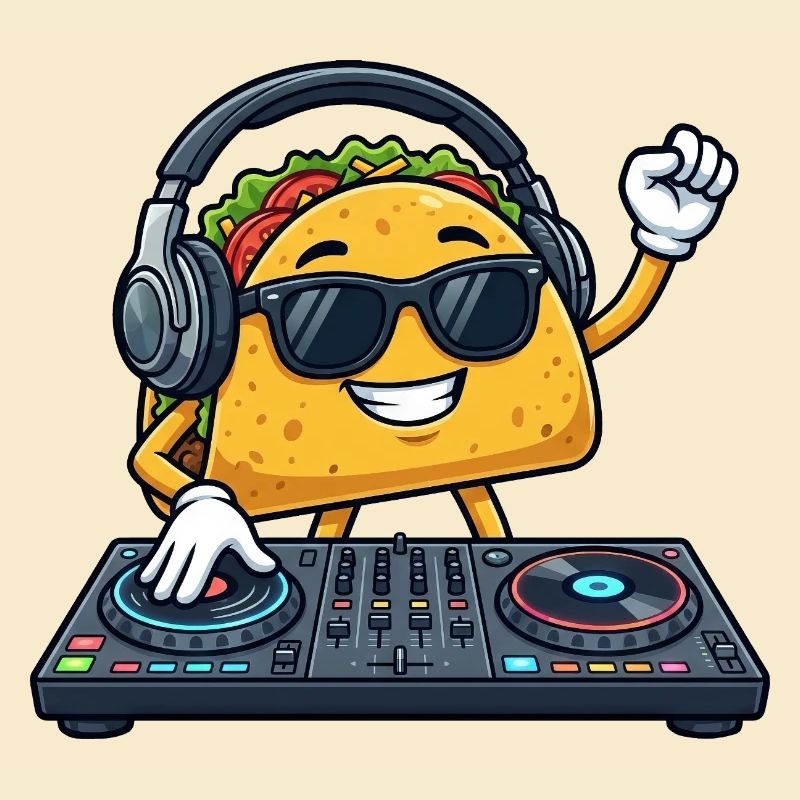 Taco Essen Mexikanisch DJ Techno Musik Party Feier