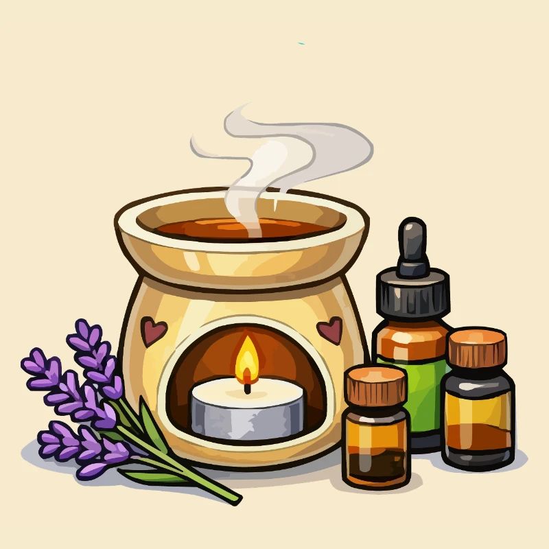 Ensemble de chauffe-bougie parfumé à la lavande