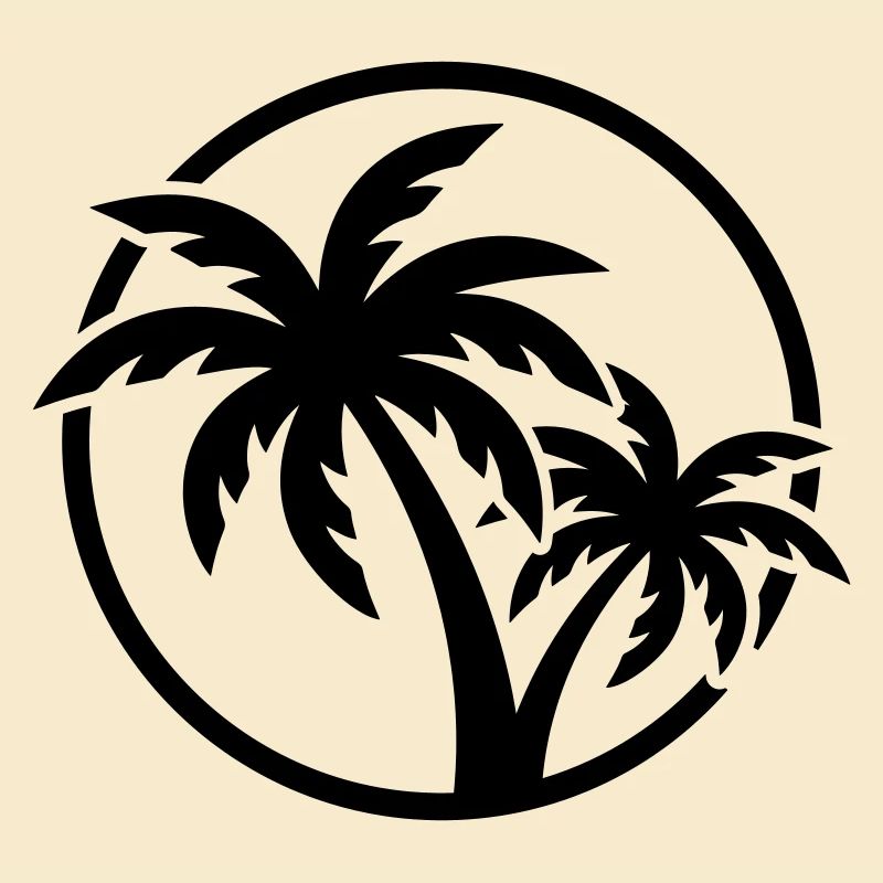 Plage symbole de Palm Tree