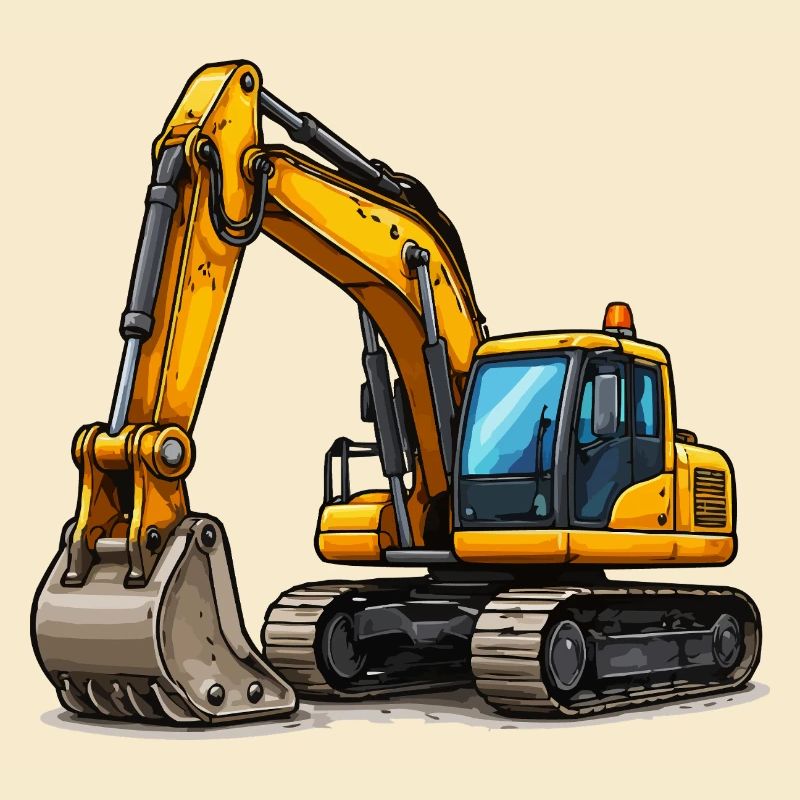 Excavatrice jaune