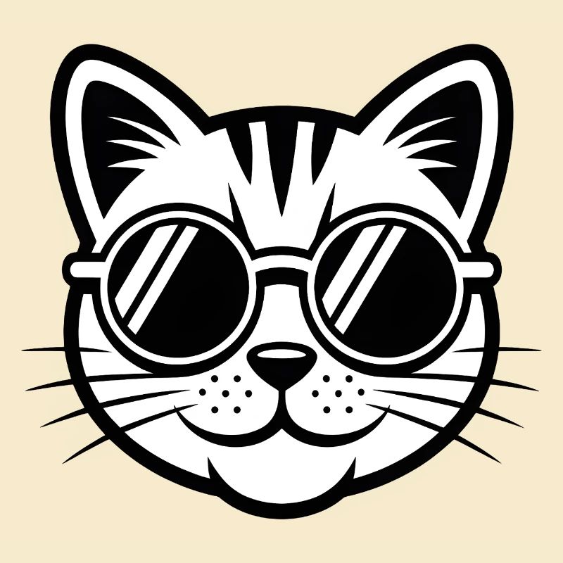 Cool cat with sunglasses