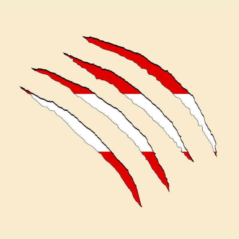 Claw Red White Scratch Marks Black Austria