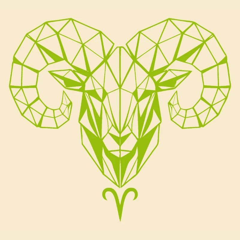 Geometric Rams Head Mesh Design