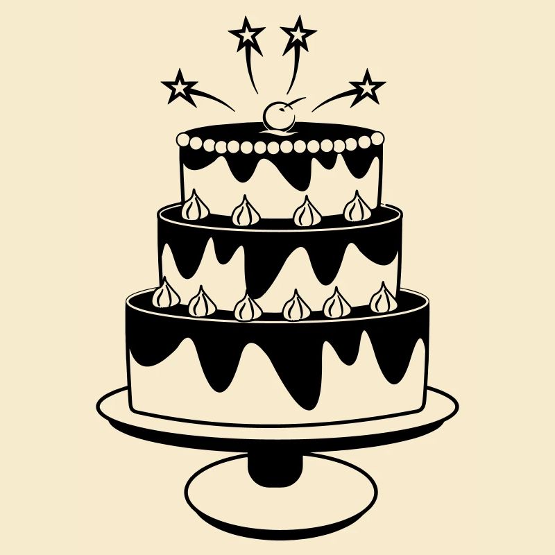 Birthday cake with stars