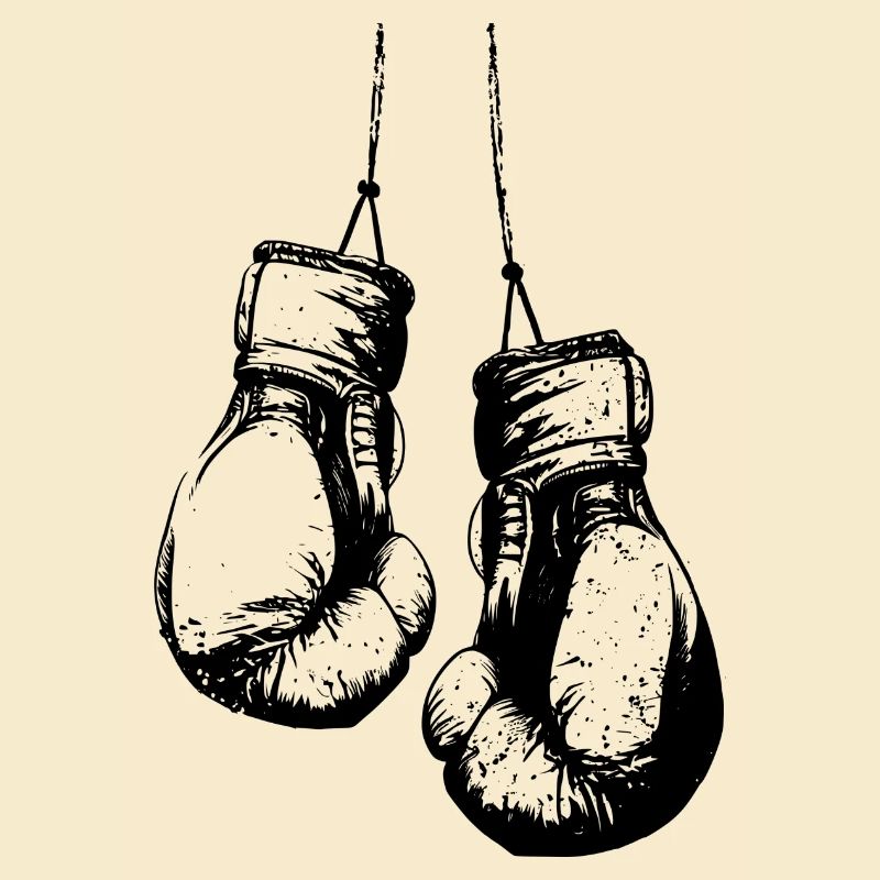 Gants de boxe suspendus noir