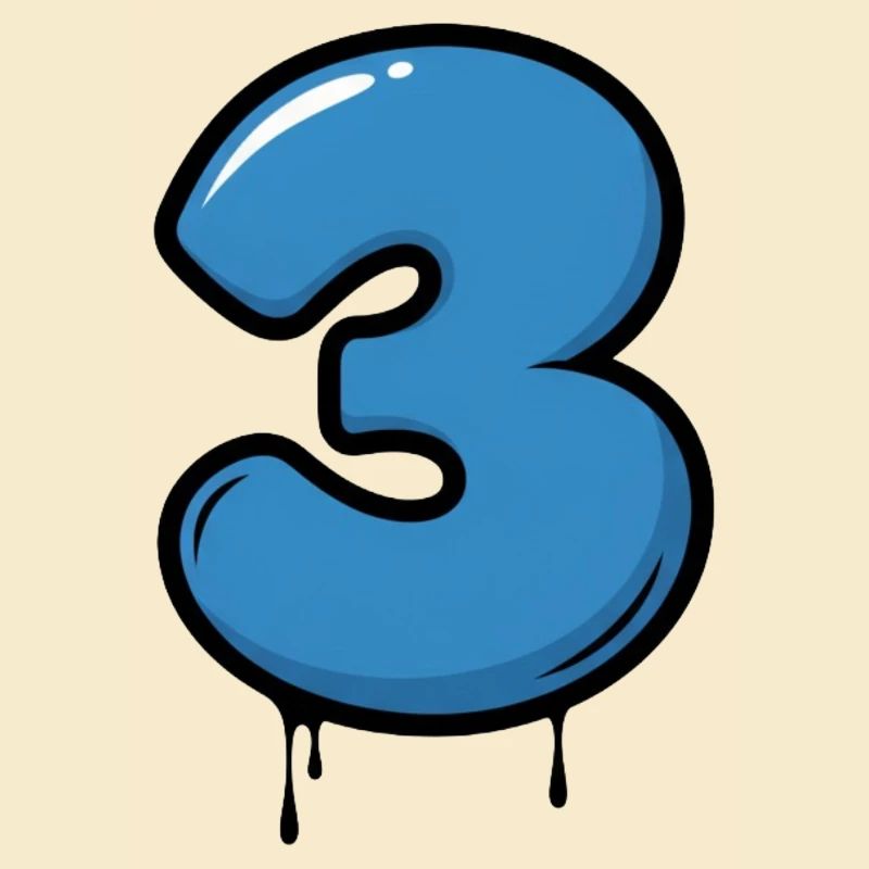 Three Drops Neon Blue