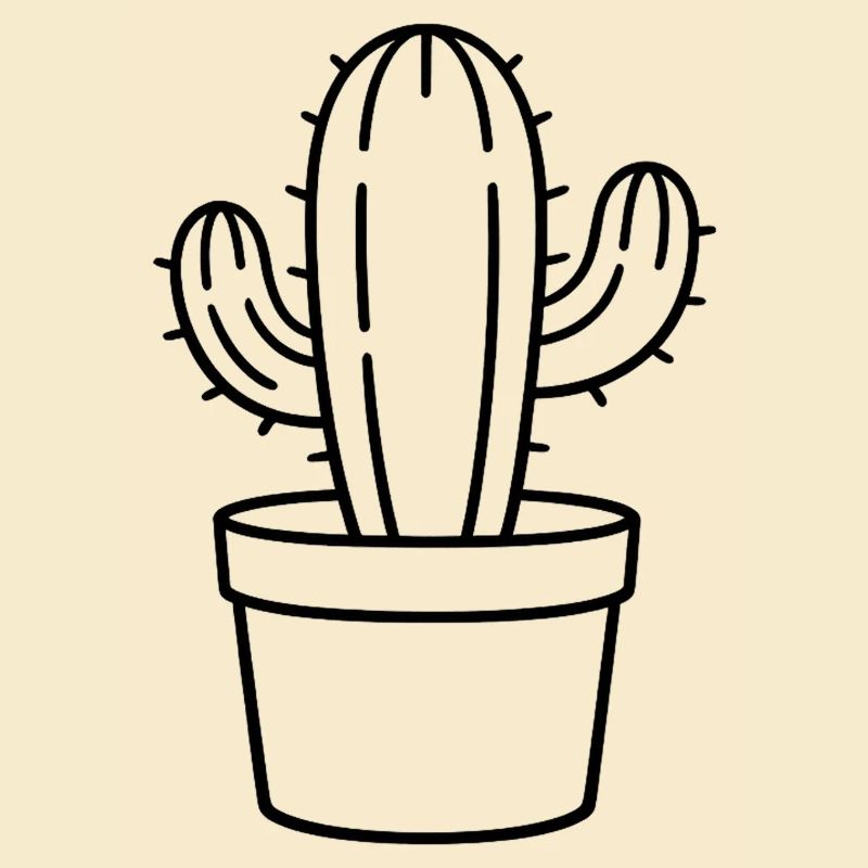 Cactus dans un pot – Cactus minimaliste