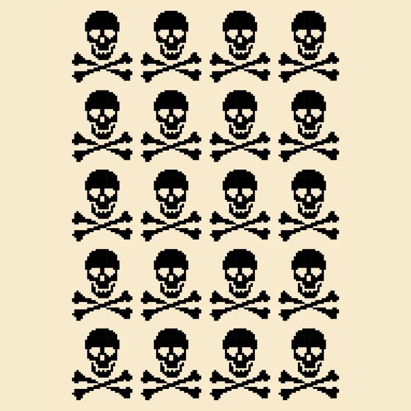 pixelated skulls pattern