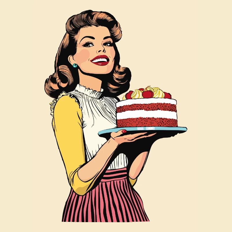 Baking Cake Baking Queen Baking Fairy Baker Pop Art