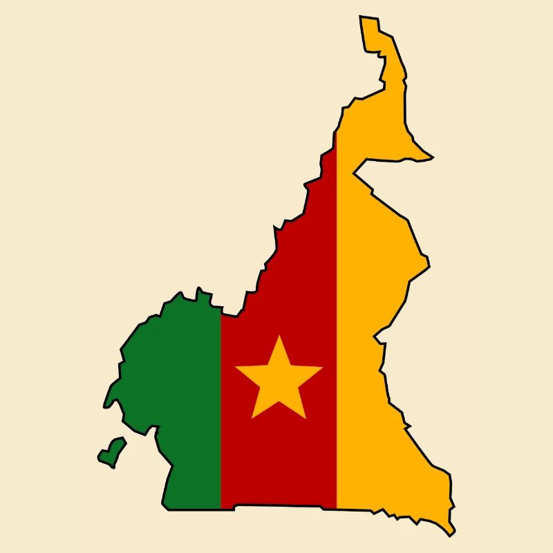 Cameroon Flag Map