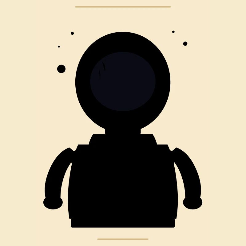 Minimalistischer Schwarzer Mond