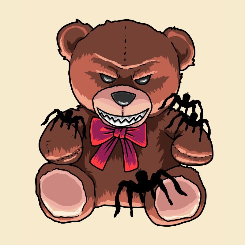 Horror Teddy Spiders Evil Bear Satanic