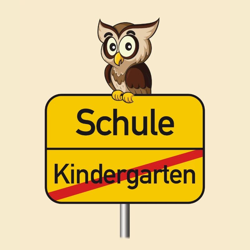 Schule Kindergarten Einschulung Eule Ortsschild