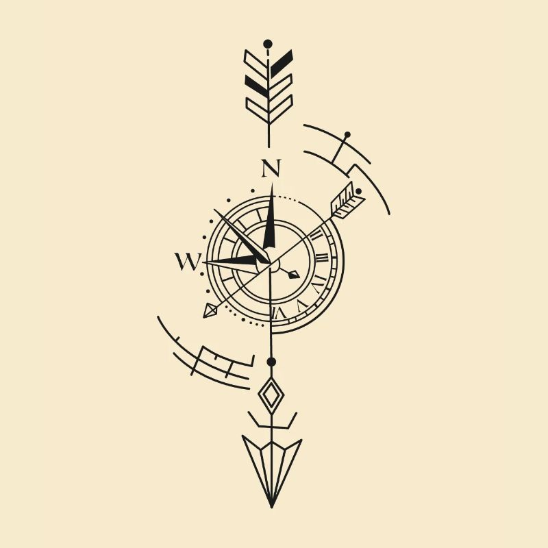 Kompass, Uhr, Navigation , Pfeil, Zeit