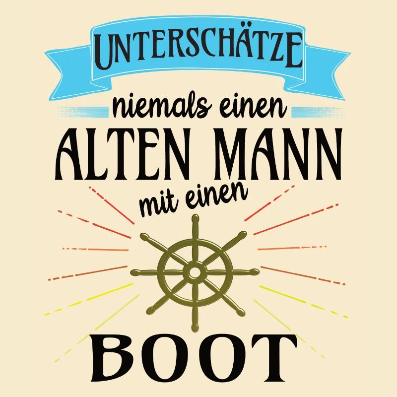 Alter Mann mit Boot