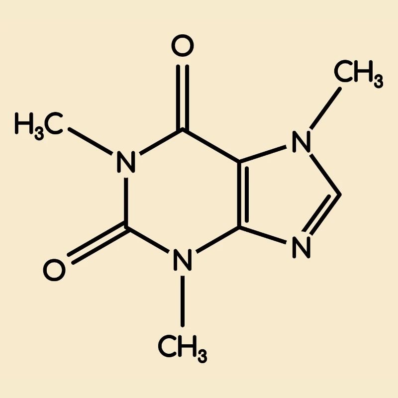 Koffein-Molekül - Strukturformel