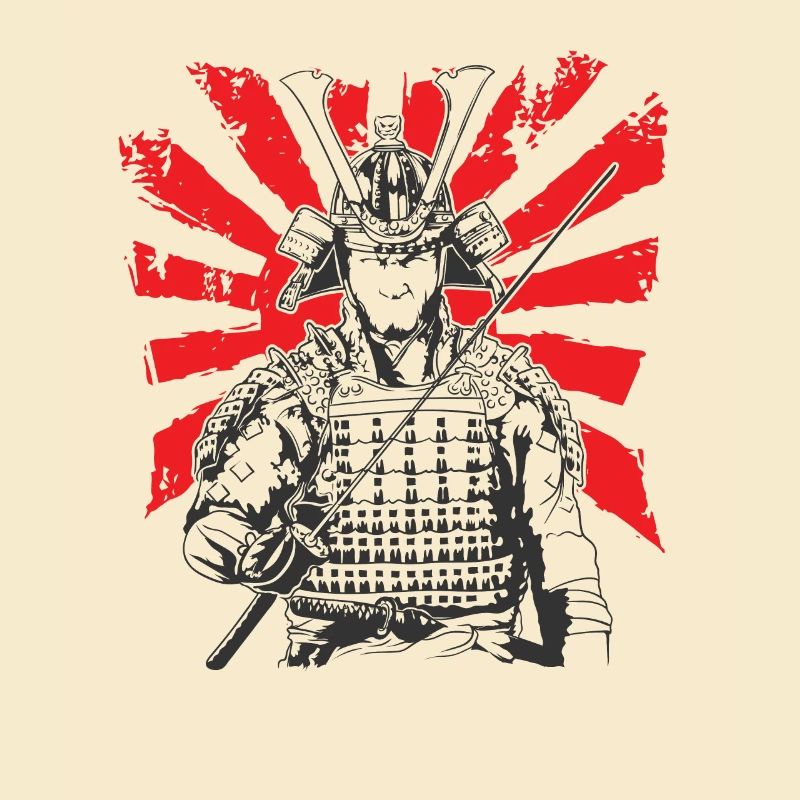 Samurai Schwert Samurai Krieger mit Rüstung