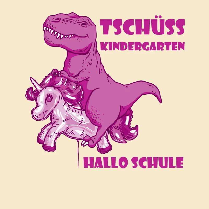 Dino T-Rex Schule Dinosaurier Schulkind Einhorn