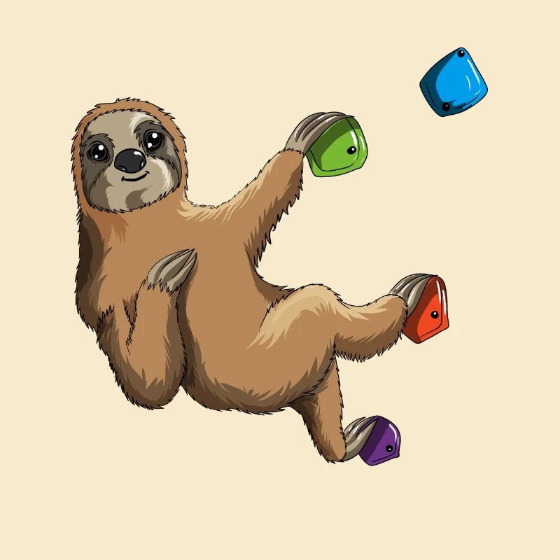 Climbing sloth climbing wall mountaineering boulder