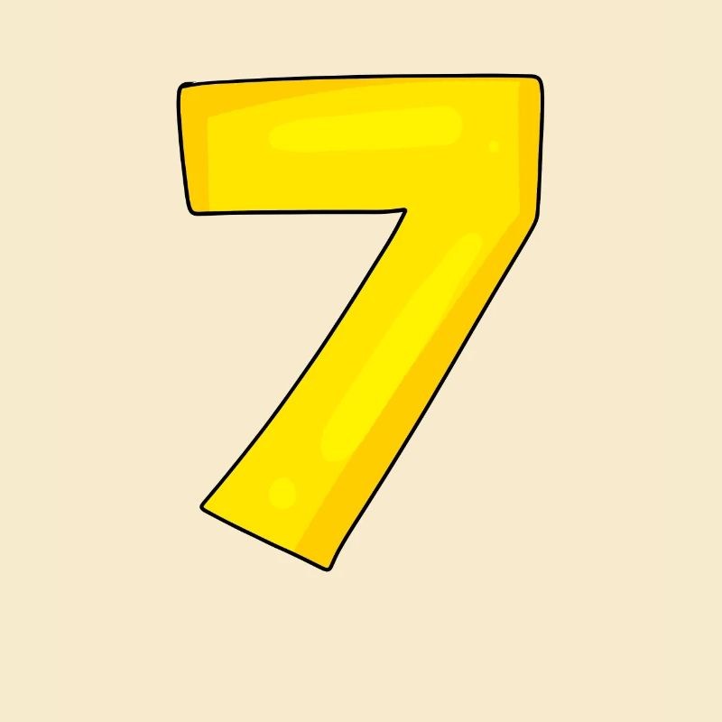 Nummer 7 - Zahl 7