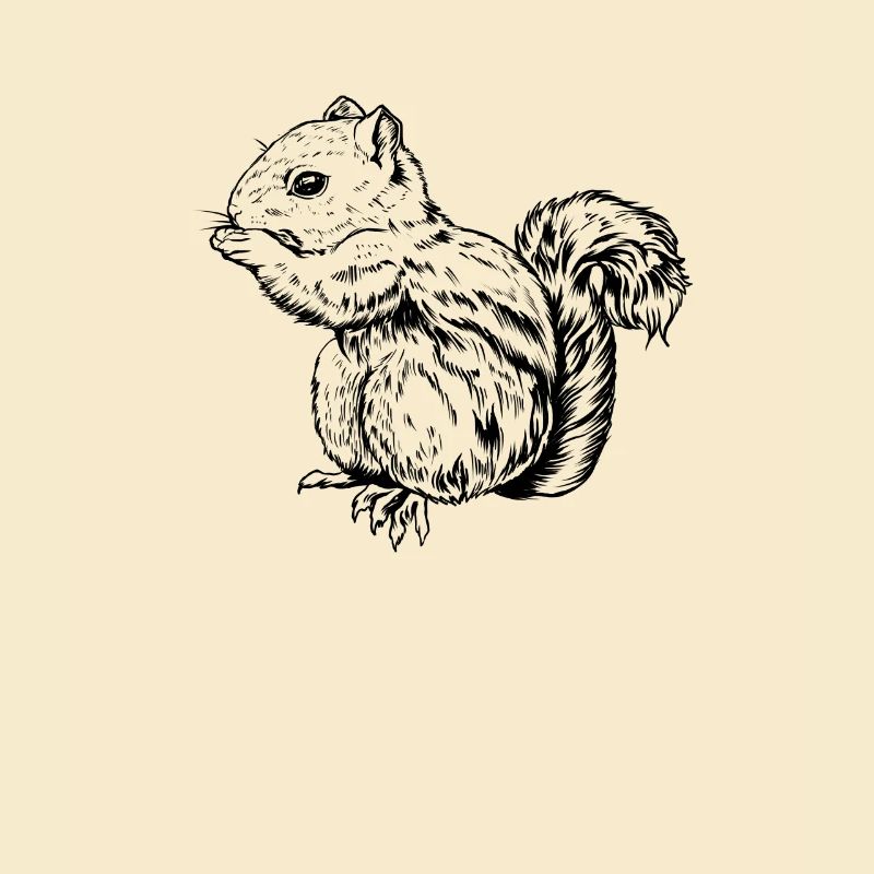 Dessin d’un écureuil rayé