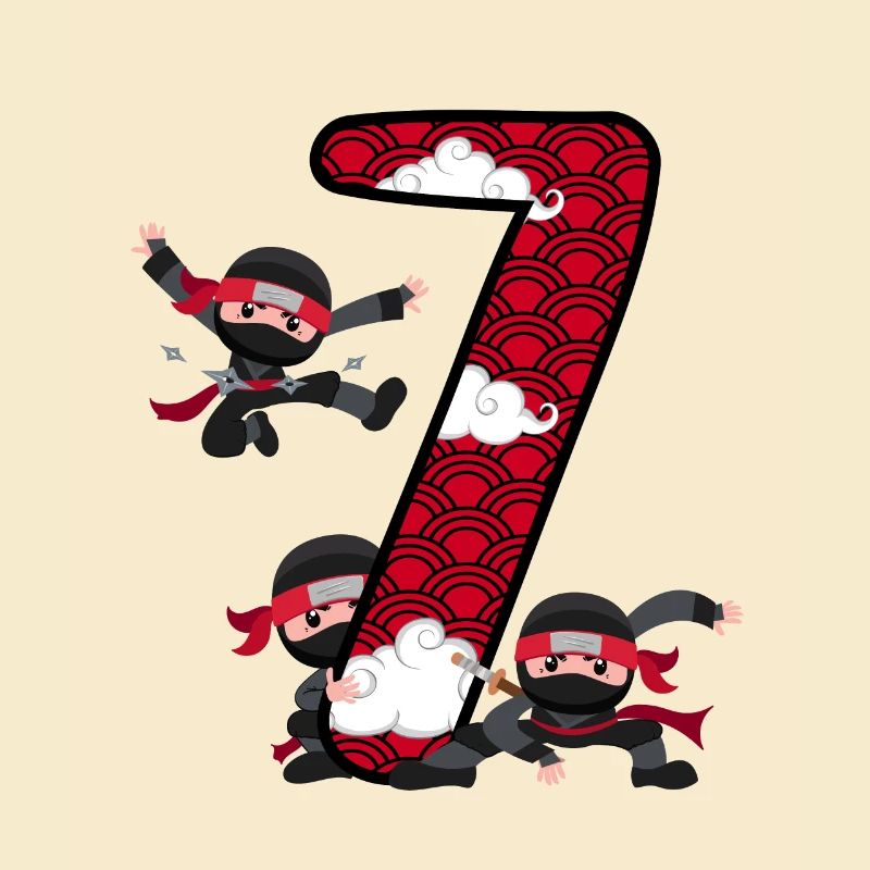 7. Geburtstag Junge Ninja 7 Jahre Ninja Kostüm
