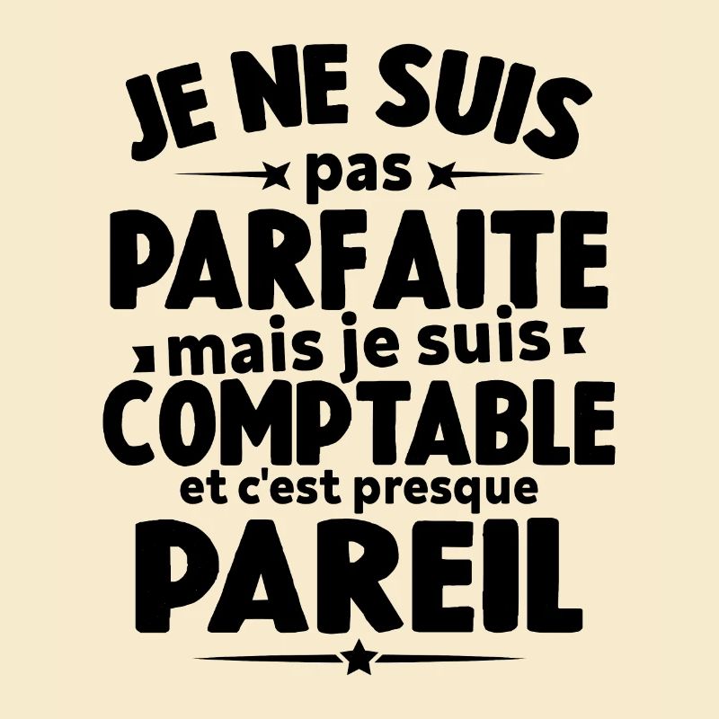 Pas parfaite mais je suis comptable humour cadeau