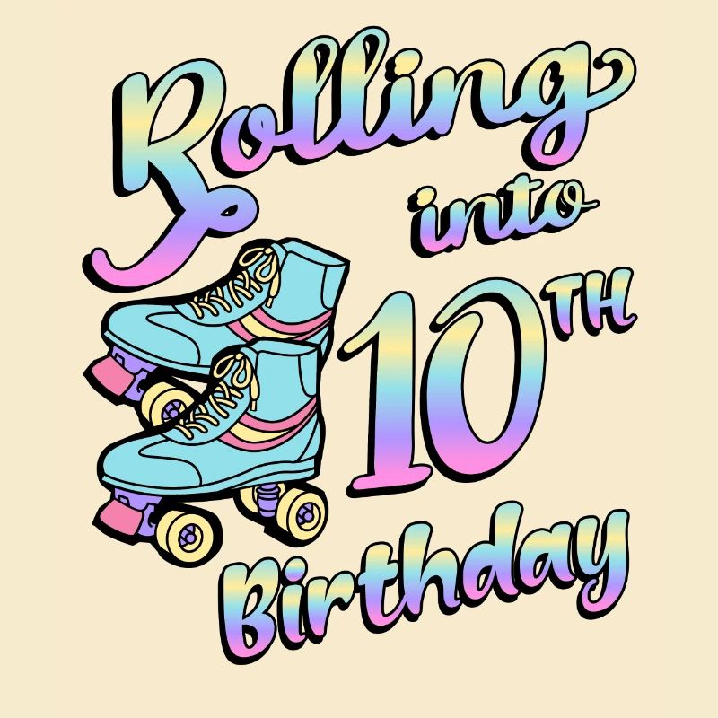 Rolling Into 10th Birthday Quad Skater