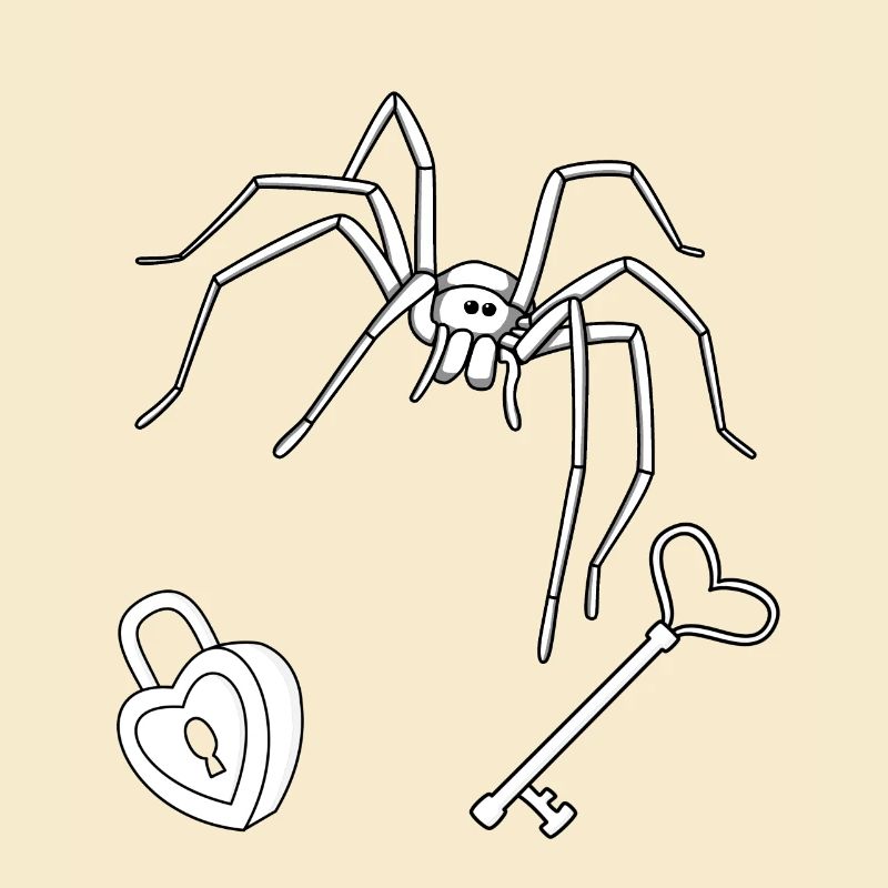 Horror Halloween Spider Key Lock Guard