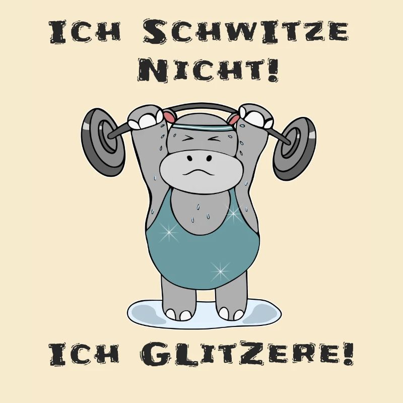 Ich schwitze nicht ich glitzere Dickes Nilpferd