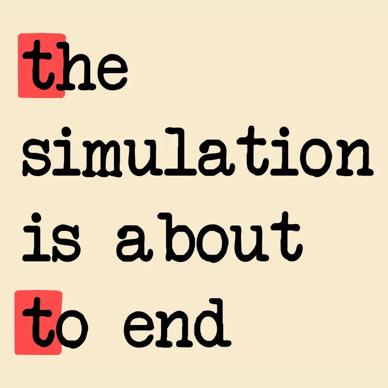 Das Ende der Simulation, Sci-Fi Matrix Humor Shirt