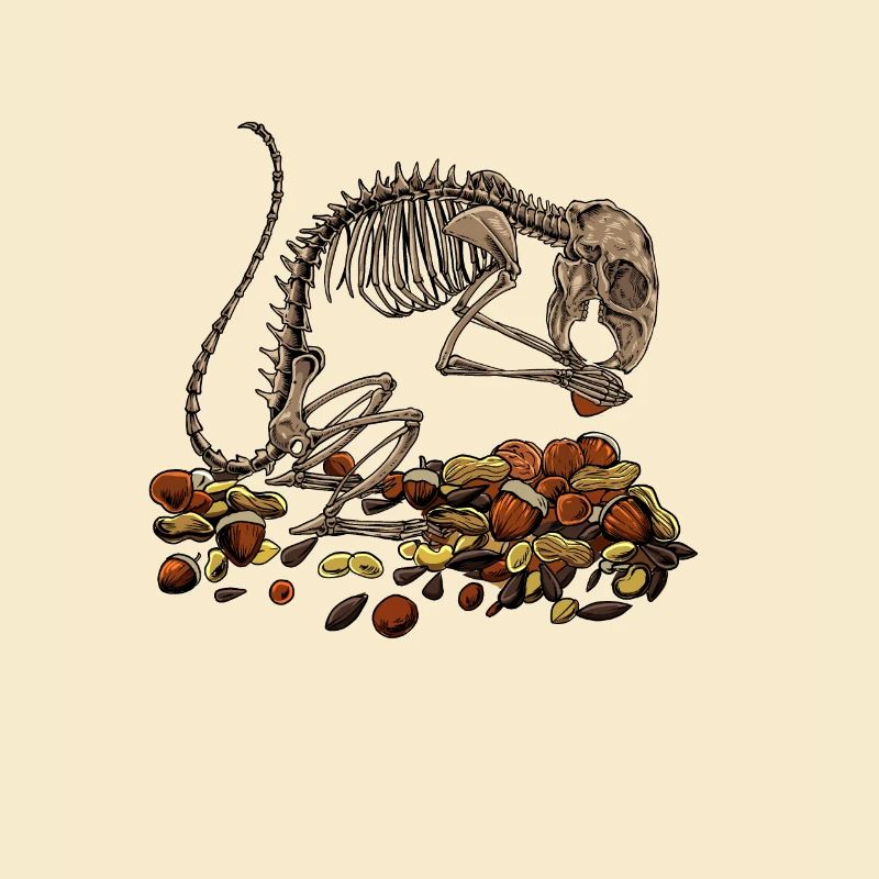 Squirrel Skeleton - Aestethic Goblincore