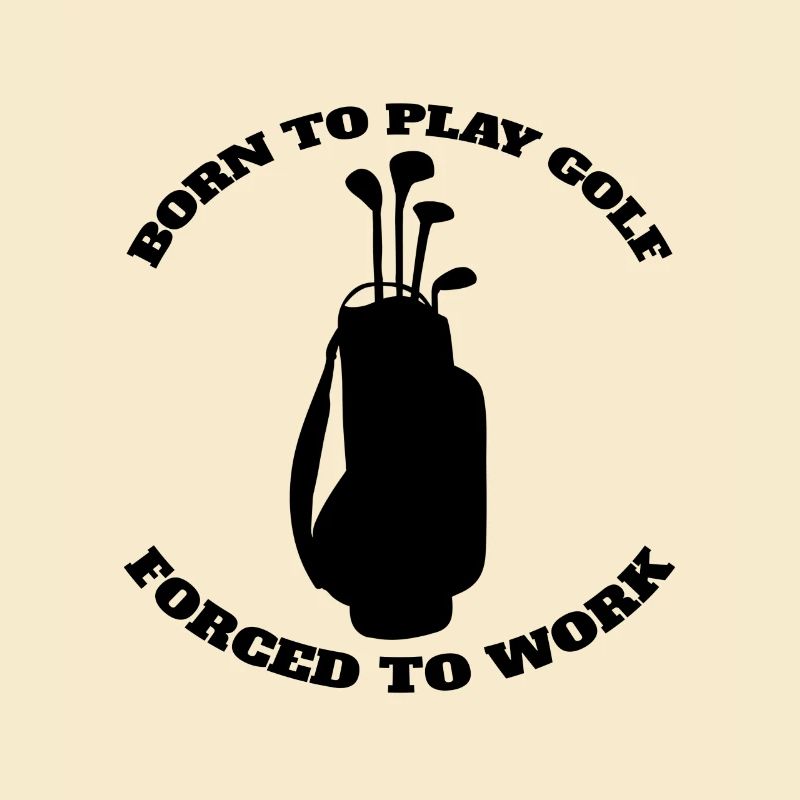 Golf Golfschläger Golfspielerin Spruch Golfball
