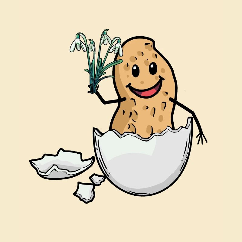 Easter Peanut Spring Easter Egg Flora Eggshell