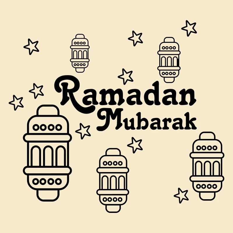 Ramadan Mubarak lights, asterisks