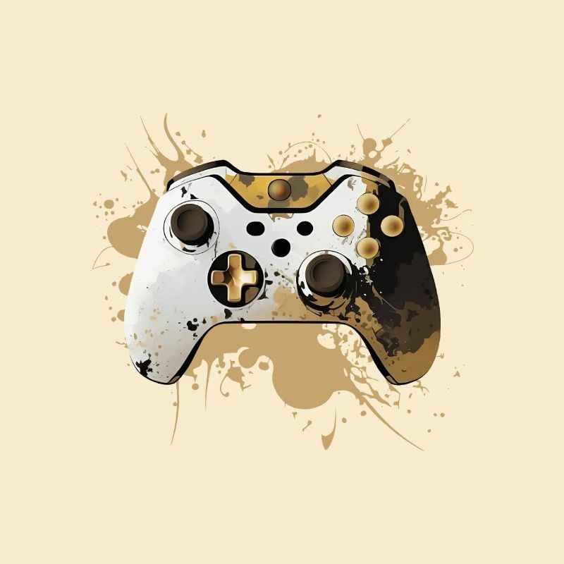 Goldener Premium Gaming Controller Splash Art