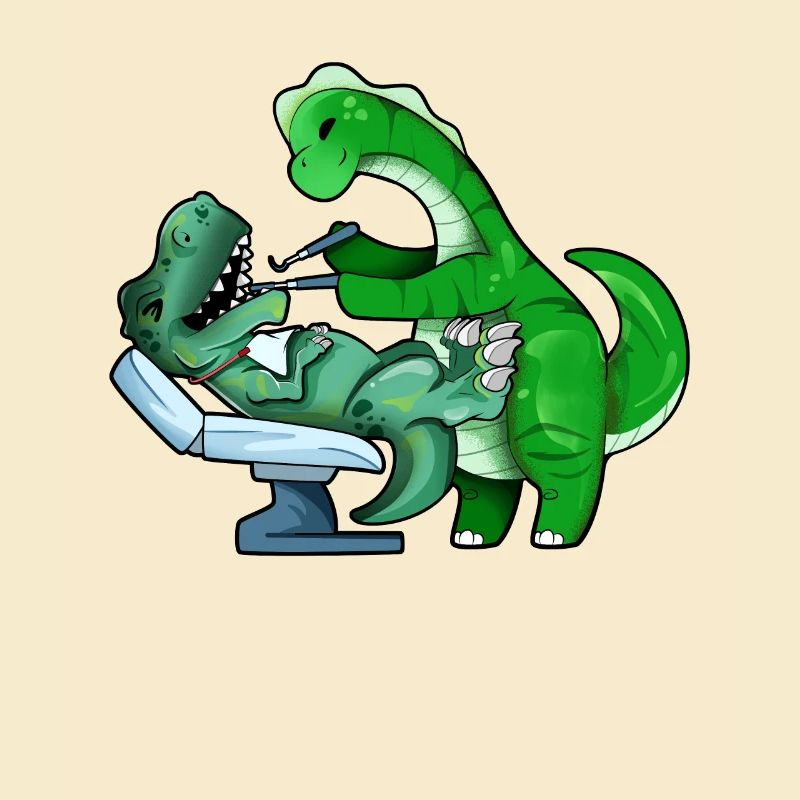 TREX at the Brachiosaurus dentist
