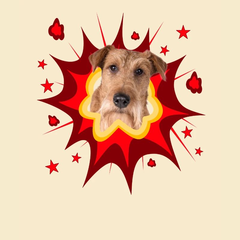 Comic Dog Design - Pow - Irish Terrier