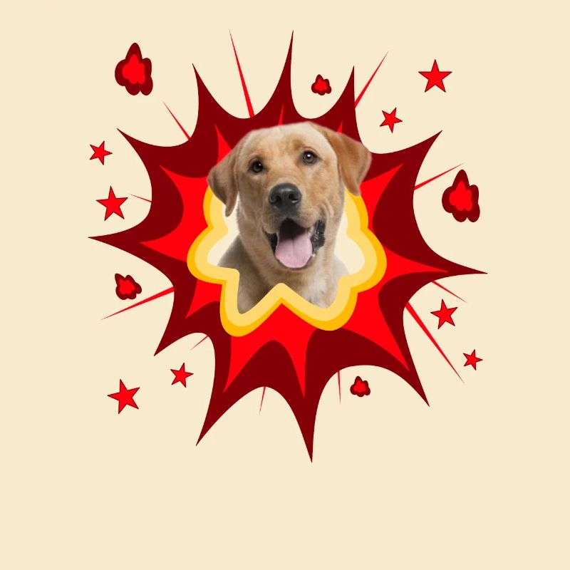 Conception de chien de bande dessinée - Pow - Labrador Retriever