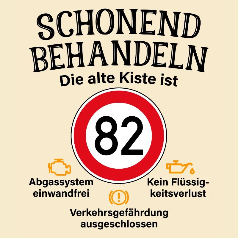 82. Geburtstag Schonend Behandeln 82 Alte Kiste 82