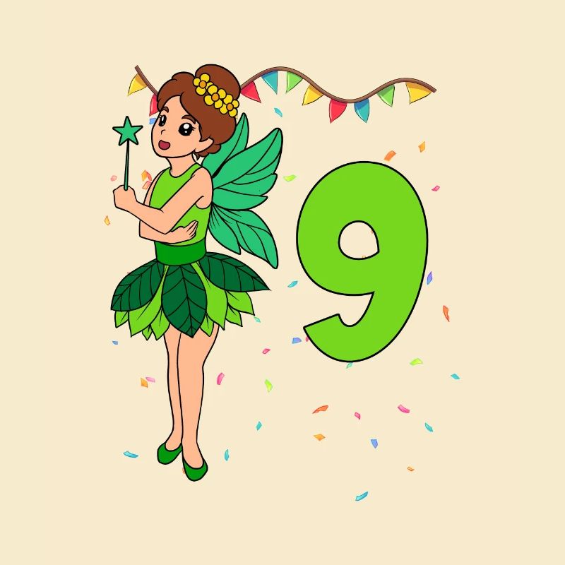 Mit Fee - Mädchen Geburtstag 9 Jahre