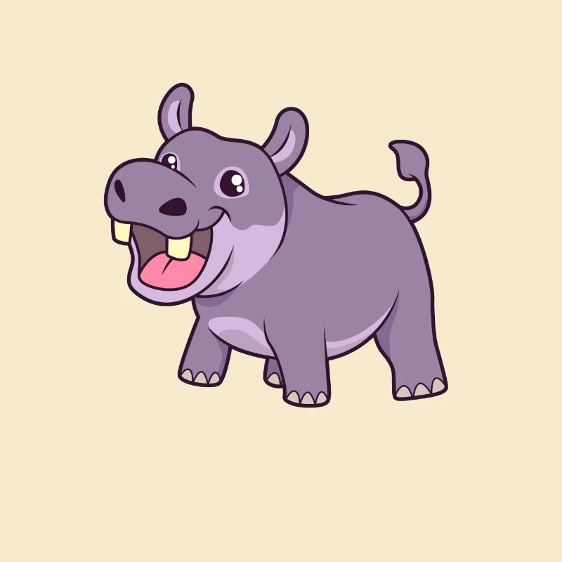 Kawaii Nilpferd
