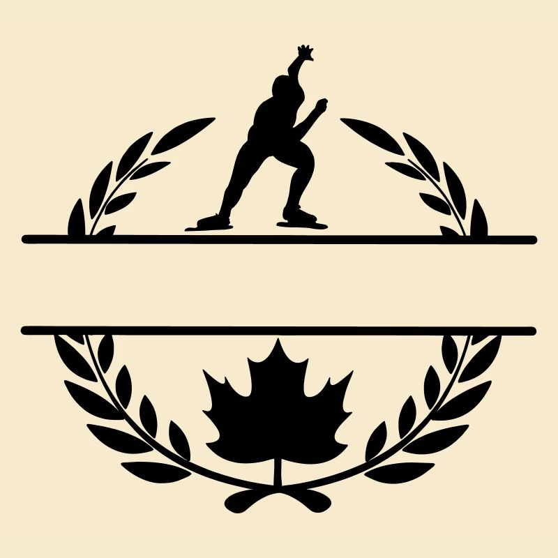 Canada maple leaf skating laurel wreath