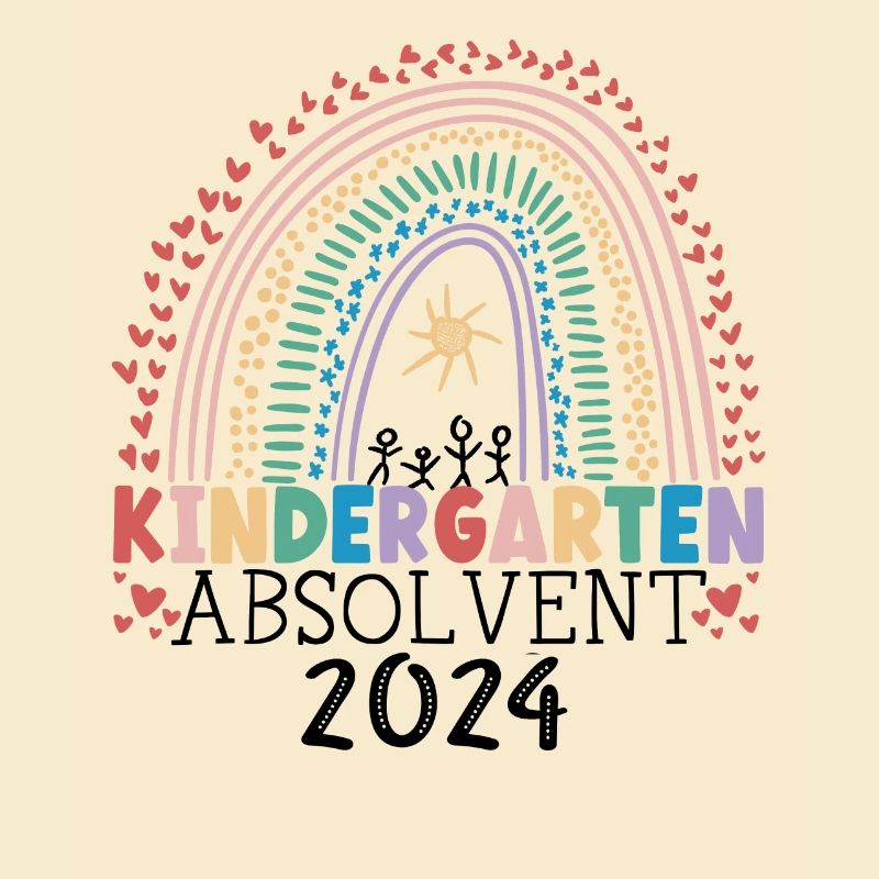 Kindergarten Absolvent 2024 Regenbogen Einschulung