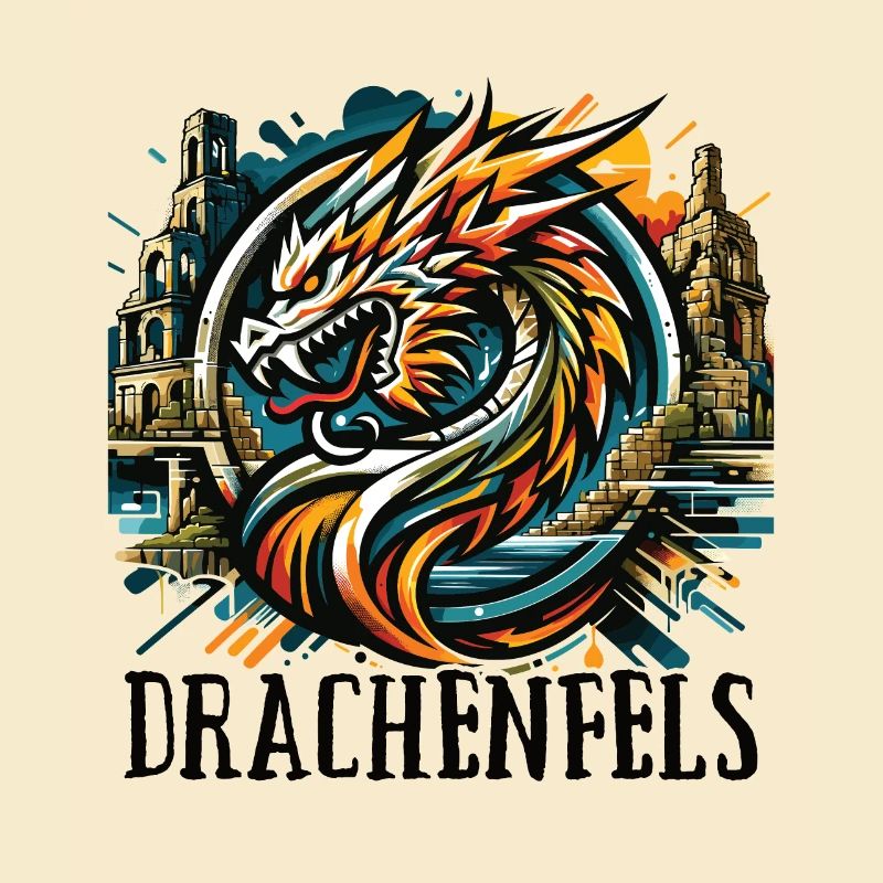 Dragon Dragon Head Logo Ruin Drachenfels