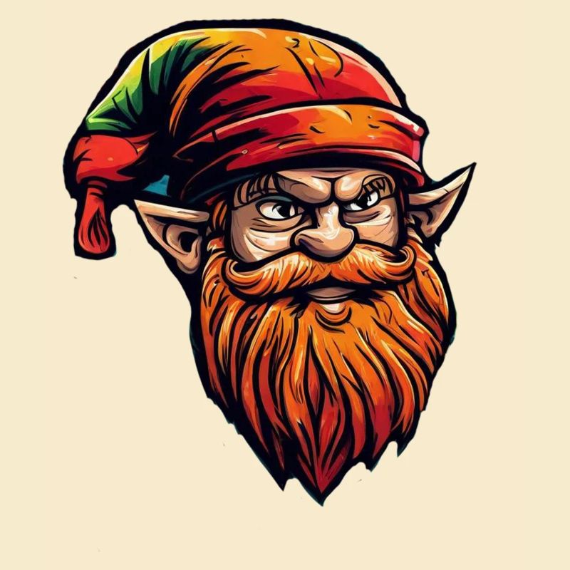 Leprechaun Dwarf with Beard and Pointed Cap Ireland