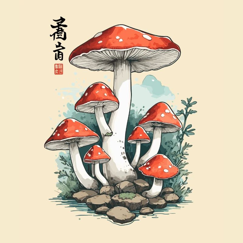 Magic Toadstool Japan Cottagecore Design