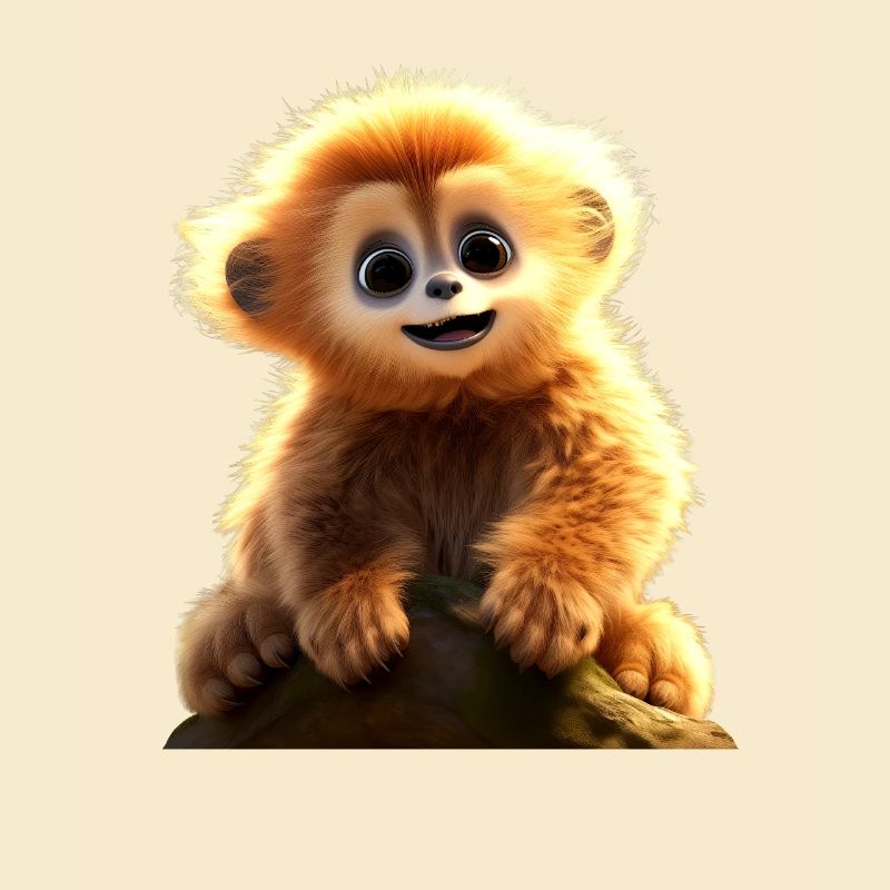 Gibbon Monkey Bébé Singe Petit Gibbons Singe Mignon